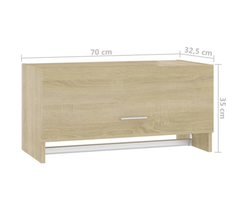 Armario de madera contrachapada color roble Sonoma 70x32,5x35cm