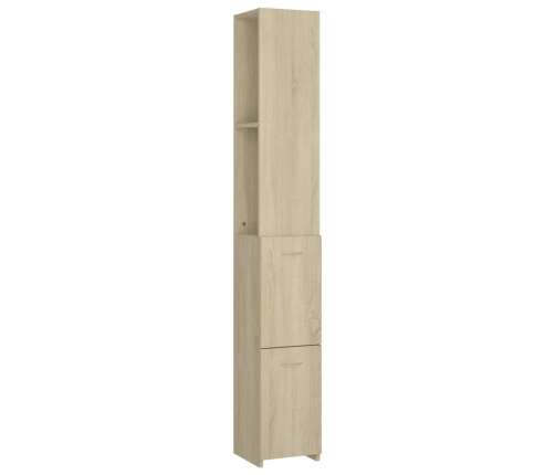 Armario de baño madera contrachapada roble Sonoma 25x26,5x170cm