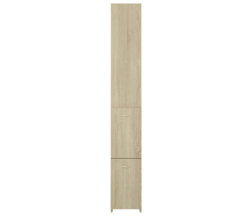 Armario de baño madera contrachapada roble Sonoma 25x26,5x170cm