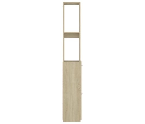 Armario de baño madera contrachapada roble Sonoma 25x26,5x170cm