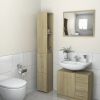 Armario de baño madera contrachapada roble Sonoma 25x26,5x170cm