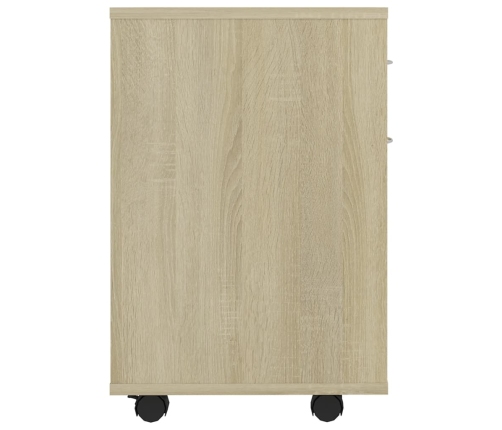 Armario con ruedas madera contrachapada roble Sonoma 45x38x54cm