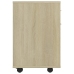 Armario con ruedas madera contrachapada roble Sonoma 45x38x54cm