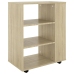 Armario con ruedas madera contrachapada roble Sonoma 60x35x75cm