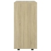 Armario con ruedas madera contrachapada roble Sonoma 60x35x75cm