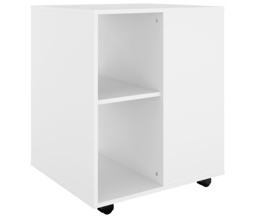 Armario con ruedas madera contrachapada blanco 60x53x72 cm