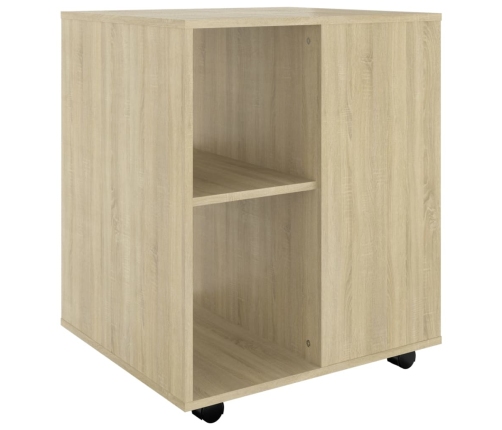 Armario con ruedas madera contrachapada roble Sonoma 60x53x72cm