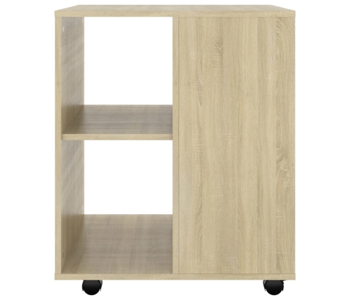 Armario con ruedas madera contrachapada roble Sonoma 60x53x72cm