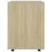 Armario con ruedas madera contrachapada roble Sonoma 60x53x72cm