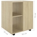 Armario con ruedas madera contrachapada roble Sonoma 60x53x72cm