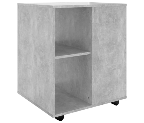 Armario ruedas madera contrachapada gris hormigón 60x53x72 cm