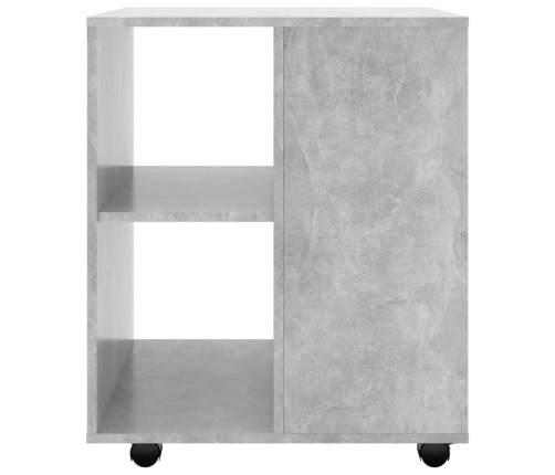 Armario ruedas madera contrachapada gris hormigón 60x53x72 cm