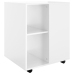 Armario ruedas madera contrachapada blanco brillante 60x53x72cm