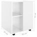 Armario ruedas madera contrachapada blanco brillante 60x53x72cm