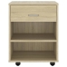 Armario con ruedas madera contrachapada roble Sonoma 46x36x59cm