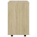 Armario con ruedas madera contrachapada roble Sonoma 46x36x59cm