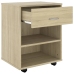 Armario con ruedas madera contrachapada roble Sonoma 46x36x59cm