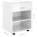 Armario ruedas madera contrachapada blanco brillante 46x36x59cm