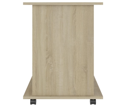 Armario con ruedas madera contrachapada roble Sonoma 60x45x60cm