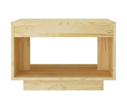 Mesa de centro de madera maciza de pino 50x50x33,5 cm