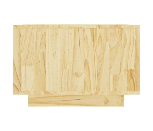 Mesa de centro de madera maciza de pino 50x50x33,5 cm