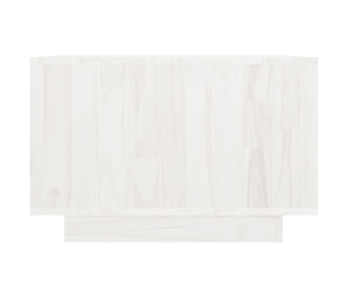 vidaXL Mesa de centro de madera maciza de pino blanco 50x50x33,5 cm