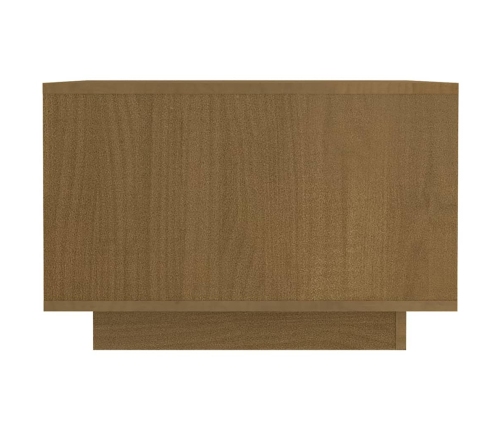 vidaXL Mesa de centro madera maciza de pino marrón miel 50x50x33,5 cm