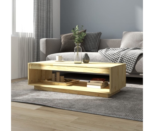 Mesa de centro de madera maciza de pino 110x50x33,5 cm