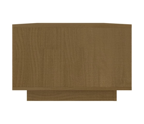 vidaXL Mesa de centro de madera maciza pino marrón miel 110x50x33,5 cm