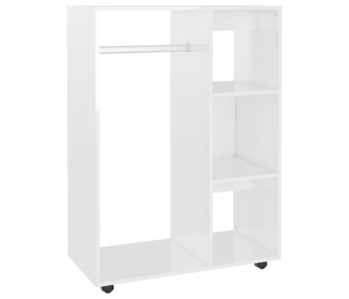 Armario de madera contrachapada blanco brillo 80x40x110 cm