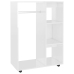 Armario de madera contrachapada blanco brillo 80x40x110 cm