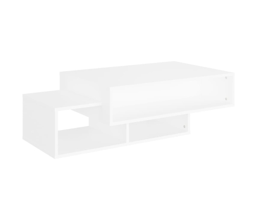 Mesa de centro madera contrachapada blanco 105x55x32 cm