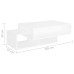 Mesa de centro madera contrachapada blanco 105x55x32 cm