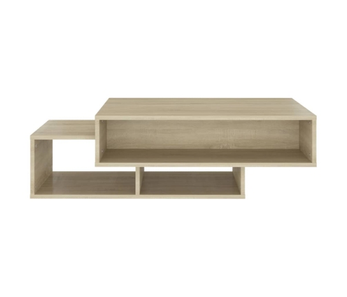 vidaXL Mesa de centro madera contrachapada roble Sonoma 105x55x32 cm