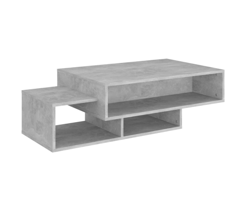 vidaXL Mesa de centro madera de ingeniería gris hormigón 105x55x32 cm