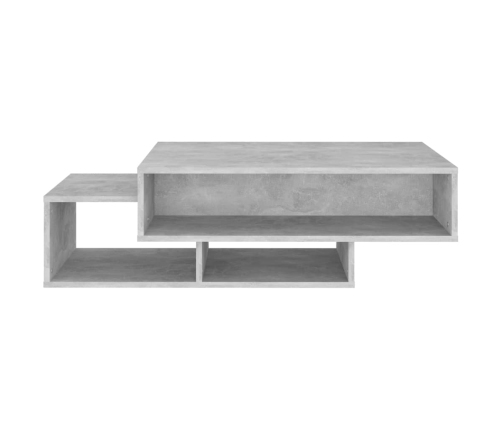 vidaXL Mesa de centro madera de ingeniería gris hormigón 105x55x32 cm