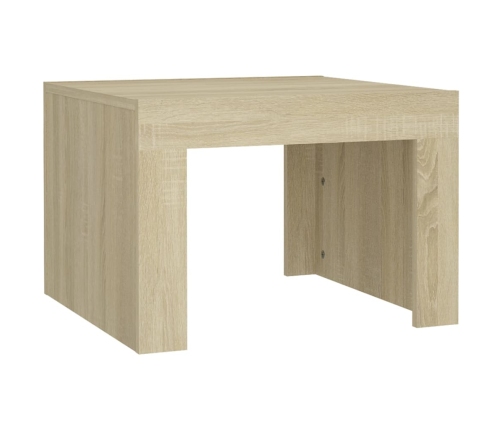 vidaXL Mesa de centro de madera contrachapada color roble 50x50x35 cm