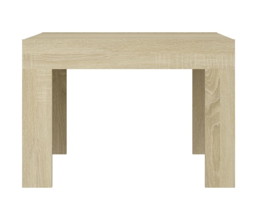 vidaXL Mesa de centro de madera contrachapada color roble 50x50x35 cm