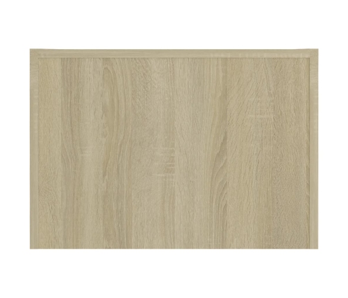 vidaXL Mesa de centro de madera contrachapada color roble 50x50x35 cm