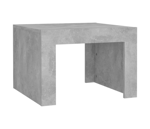 Mesa de centro madera contrachapada gris hormigón 50x50x35 cm