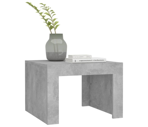 Mesa de centro madera contrachapada gris hormigón 50x50x35 cm