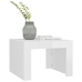 Mesa de centro madera contrachapada blanco brillo 50x50x35 cm