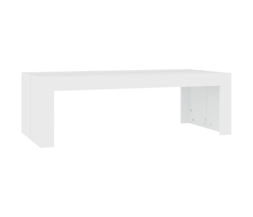 Mesa de centro madera de ingeniería blanca 110x50x35 cm