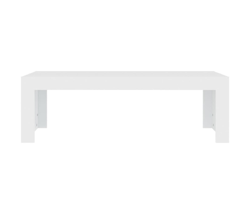 Mesa de centro madera de ingeniería blanca 110x50x35 cm