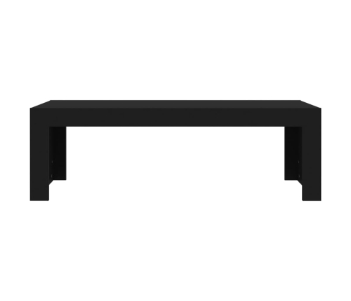 vidaXL Mesa de centro madera de ingeniería negra 110x50x35 cm