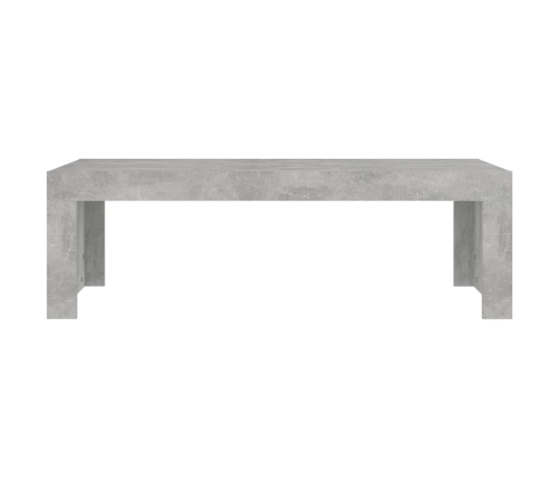 Mesa de centro madera de ingeniería gris hormigón 110x50x35 cm