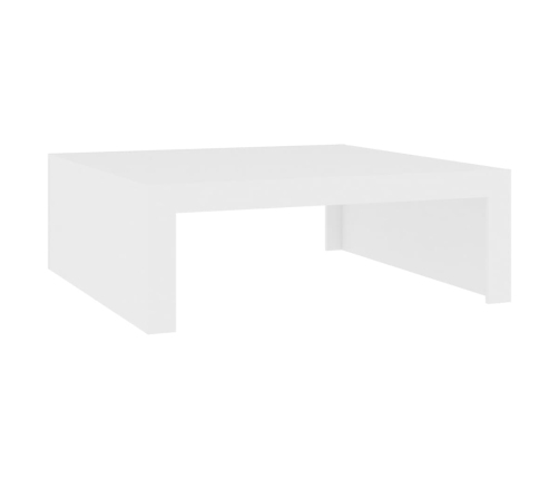 vidaXL Mesa de centro madera contrachapada blanco 100x100x35 cm