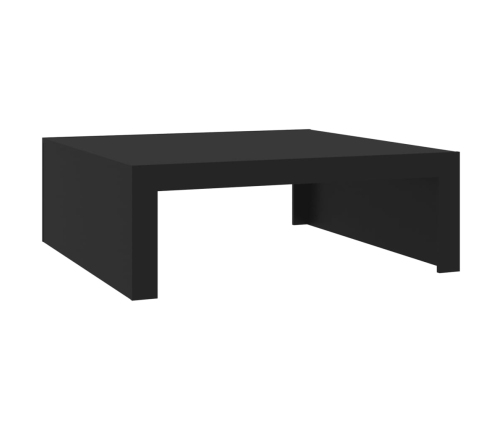 Mesa de centro madera contrachapada negro 100x100x35 cm