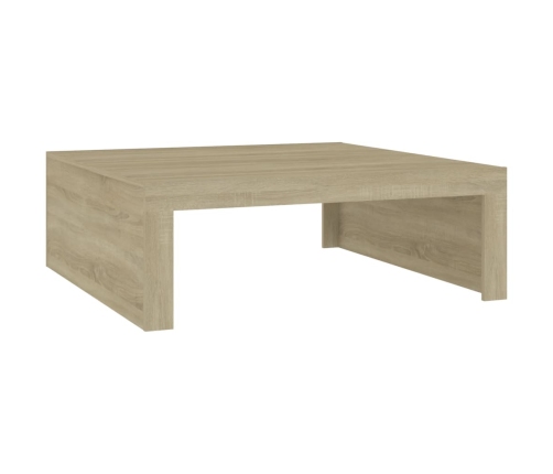 Mesa de centro madera contrachapada roble Sonoma 100x100x35 cm