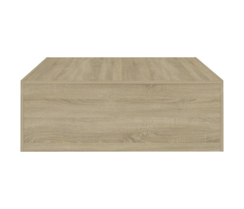 Mesa de centro madera contrachapada roble Sonoma 100x100x35 cm